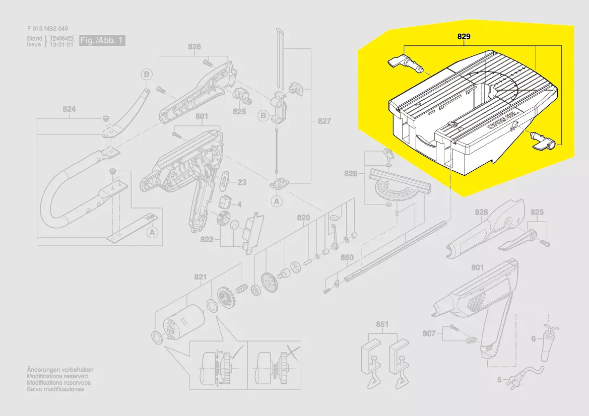 Table réf. 2 610 Z03 724 Dremel